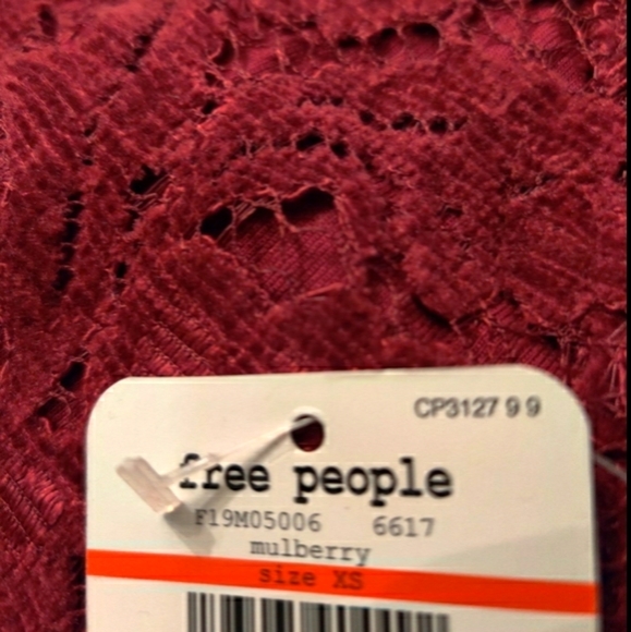Free People Celine Mulberry Velvet Bralette XS - Picture 3 of 5